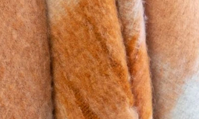 Marcus Adler Plaid Fringed Ruana In Rust