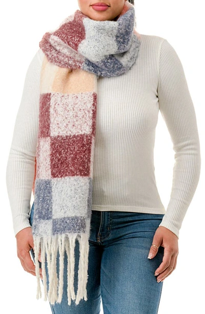 Marcus Adler Check Scarf In Grey Multi