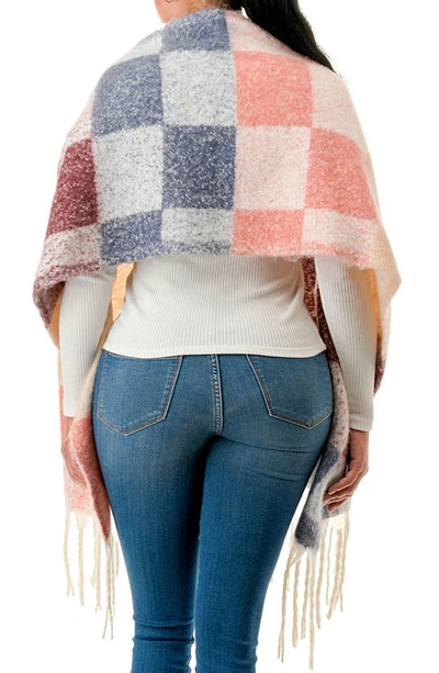 Marcus Adler Check Scarf In Grey Multi