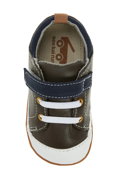 See Kai Run Stevie Ii Sneaker In Brown Leather/ Blue