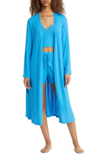 Shop Bp. Rib Robe In Blue Blithe