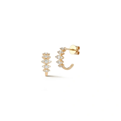Shop Dana Rebecca Designs Sophia Ryan Stacked Marquise Hoops In Yellow Gold