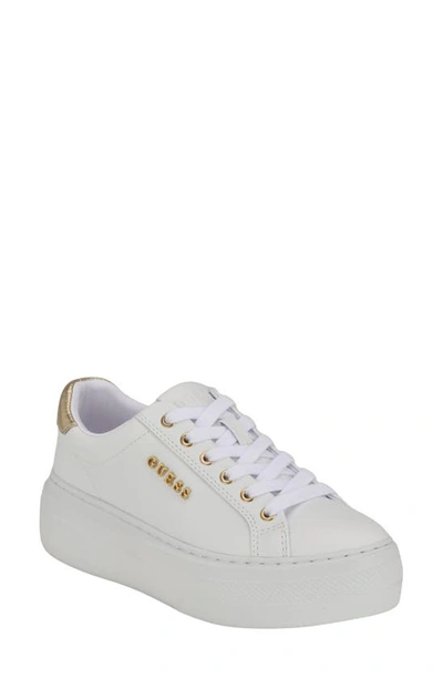 Shop Guess Amera Platform Sneaker In White