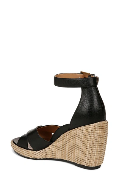 Shop Vionic Marina Ankle Strap Wedge Sandal In Black