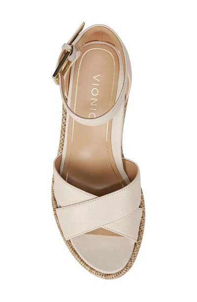 Shop Vionic Marina Ankle Strap Wedge Sandal In Cream