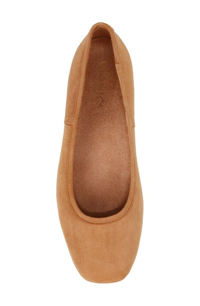 Vionic Orinda Square Toe Flat In Camel