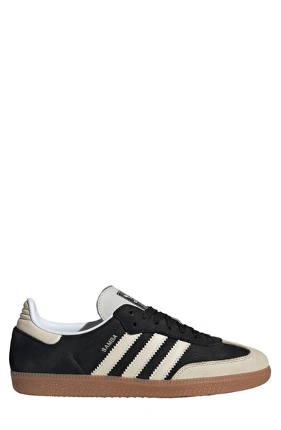 Shop Adidas Originals Samba Sneaker In Black/ White/ Silver Met.