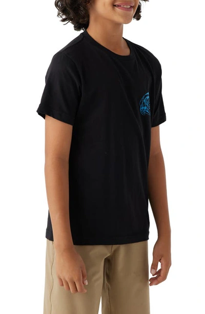 Shop O'neill Kids' Exposure Cotton Graphic T-shirt In Black