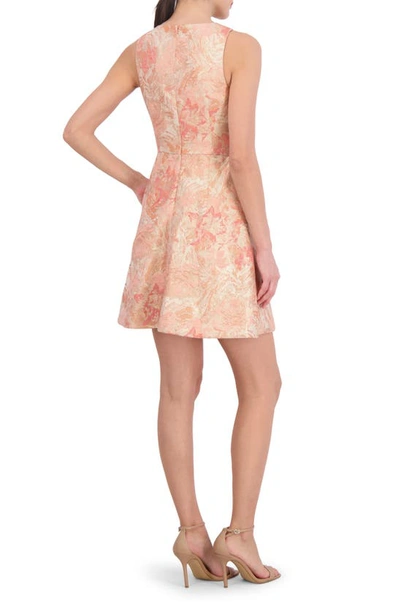 Vince Camuto Women's Jacquard Fit & Flare Halter Dress In Coral