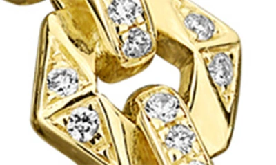 Shop Dries Criel Flowe Pavé Diamond Hoop Earrings In Yellow Gold