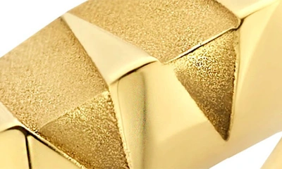 Dries Criel Pyramide Huggie Hoop Earrings In Yellow Gold