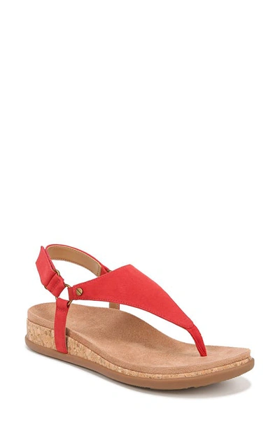 Shop Vionic Kirra Ii Platform Wedge Sandal In Red