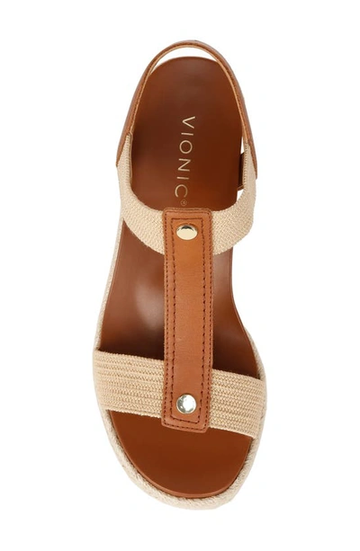 Vionic Calera Espadrille Wedge Sandal In Camel