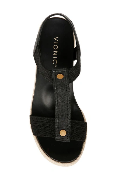 Shop Vionic Calera Espadrille Wedge Sandal In Black