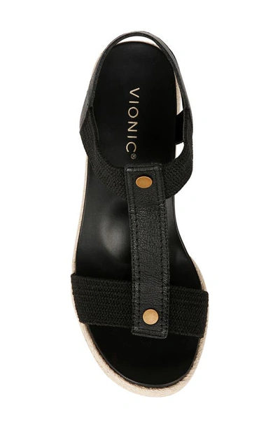 Vionic Calera Espadrille Wedge Sandal In Black