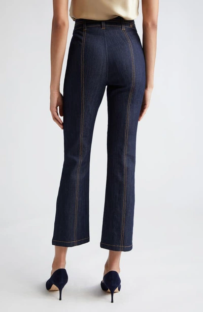 Cinq À Sept Dorothea Denim Patch Pocket Pants In Indigo