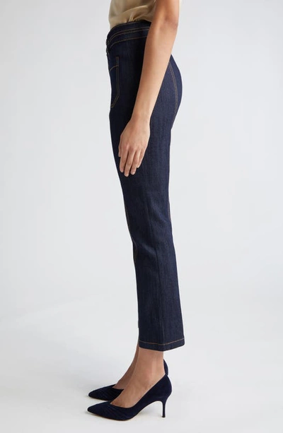 Cinq À Sept Dorothea Denim Patch Pocket Pants In Indigo
