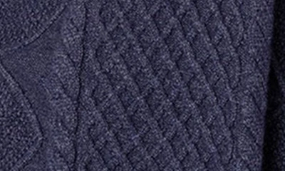 Edikted Oversize Cable Stitch Quarter Zip Sweater In Navy