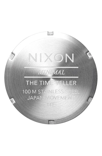 Shop Nixon The Time Teller Bracelet Watch, 37mm In Silver / Mandarin