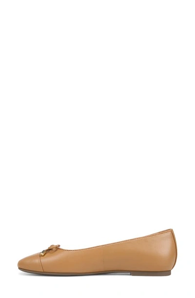 Vionic Klara Cap Toe Flat In Camel