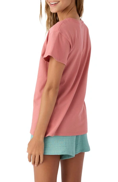Shop O'neill Kids' Heritage Daisy Cotton Graphic Crop T-shirt In Canyon Rose