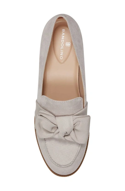 Shop Bandolino Houndstooth Print Bow Loafer In Light Grey