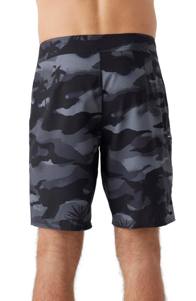 Shop O'neill Hyperfreak Heat Camouflage Swim Trunks In Black Camo