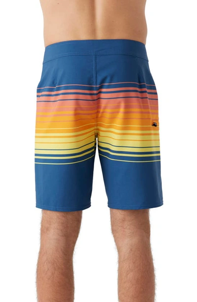 O'neill Hyperfreak Heat Stripe Swim Trunks In Indigo
