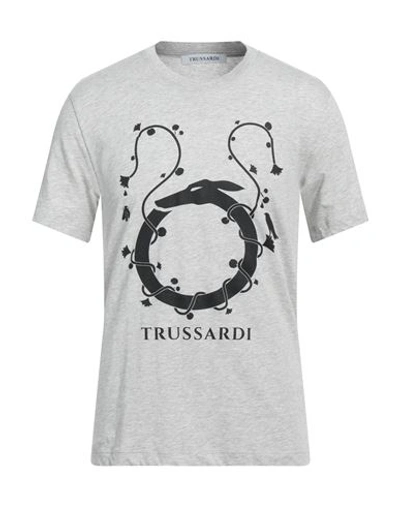 Shop Trussardi Man T-shirt Light Grey Size 3xl Cotton