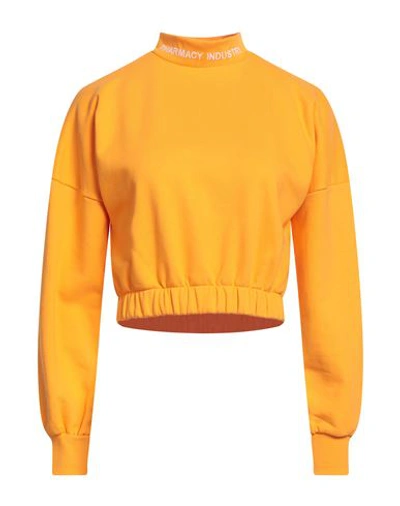 Shop Pharmacy Industry Woman Sweatshirt Orange Size S Cotton
