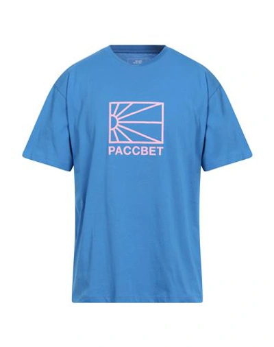 Shop Rassvet Man T-shirt Azure Size Xl Cotton In Blue