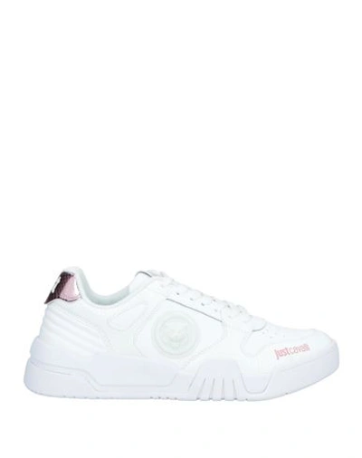 Shop Just Cavalli Woman Sneakers White Size 7.5 Leather