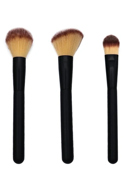 Shop Danielle Cosmetic 3-piece Brush Set In Black