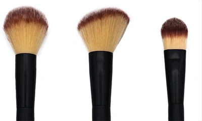 Shop Danielle Cosmetic 3-piece Brush Set In Black