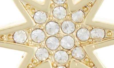 Shop Covet Moon And Star Cz Pavé Stud Earrings In Gold