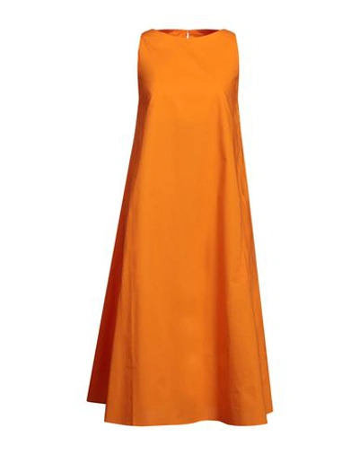 Shop Shadè Shade Woman Midi Dress Mandarin Size 6 Cotton
