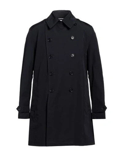 Aspesi Man Overcoat & Trench Coat Midnight Blue Size S Cotton, Polyester In Blue