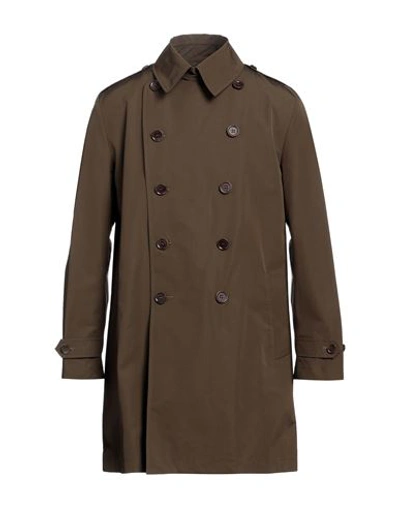 Shop Aspesi Man Overcoat & Trench Coat Military Green Size S Cotton, Polyester