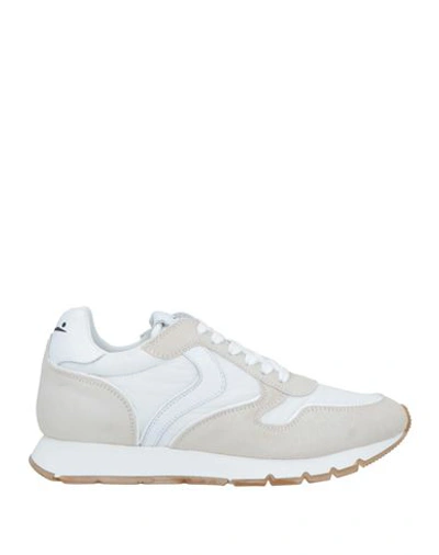 Voile Blanche Woman Sneakers Off White Size 5 Leather, Textile Fibers In Off White