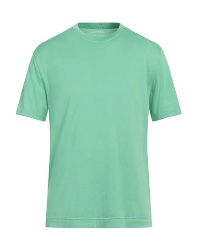 Shop Fedeli Man T-shirt Light Green Size 46 Organic Cotton