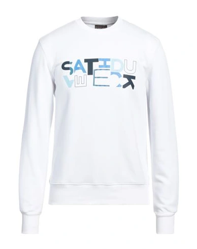 Shop Save The Duck Man Sweatshirt White Size Xl Cotton, Polyester