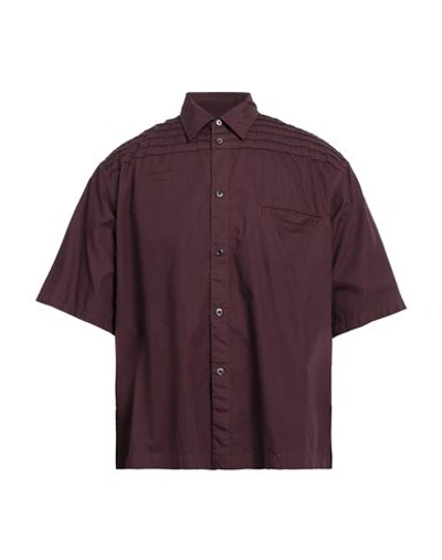 Shop Undercover Man Shirt Deep Purple Size 5 Cotton