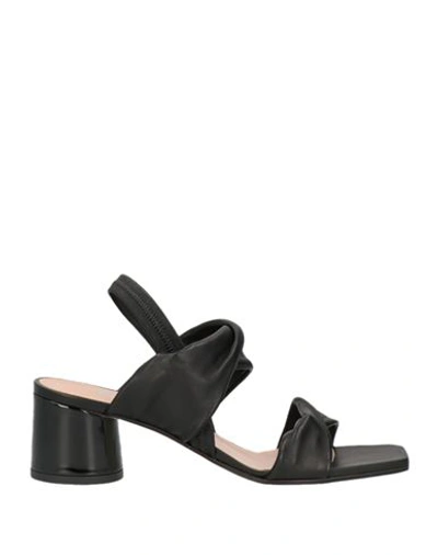 Shop Pollini Woman Sandals Black Size 8 Leather