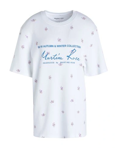 Shop Martine Rose Woman T-shirt White Size M Cotton
