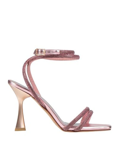 Shop Albano Woman Sandals Pink Size 7 Textile Fibers