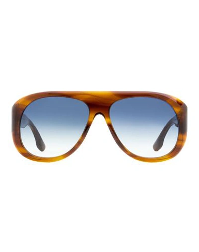 Shop Victoria Beckham Navigator Vb141s Sunglasses Woman Sunglasses Brown Size 56 Acetate