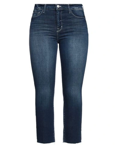 L Agence L'agence Woman Jeans Blue Size 30 Cotton, Polyester, Elastane In Blue