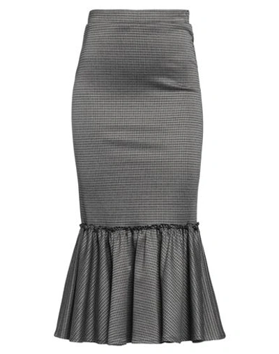 Shop Antonio Marras Woman Midi Skirt Grey Size 8 Polyester, Polyamide, Elastane