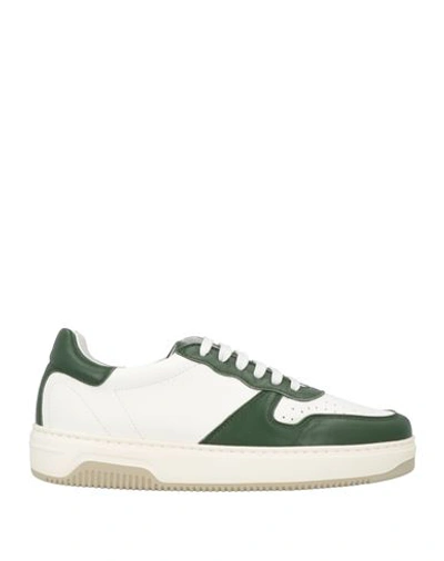 Shop Tagliatore Man Sneakers Green Size 9 Lambskin