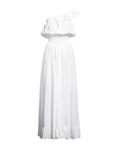 Shop Cc By Camilla Cappelli Woman Maxi Dress White Size L Cotton